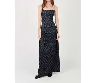 WeWoreWhat Women's Ruched Front Scoop Maxi Dress