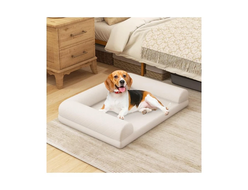 Akiudex Orthopedic Dog Bed with Bolsters and Egg-Crate Foam
