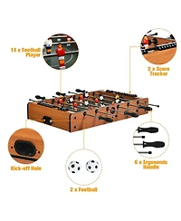 Akiudex 4 in 1 Combo Game Table with Foosball Billiards Ping Pong and Hockey