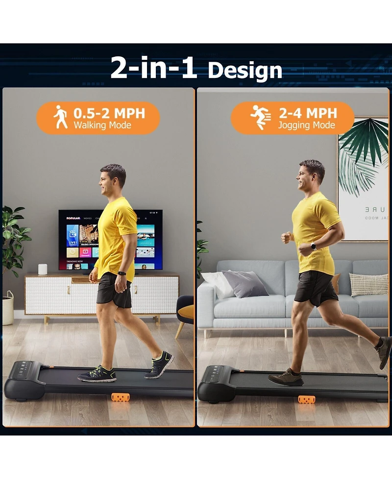 Akiudex Under Desk Walking Pad Treadmill for Home/Office with Watch-Style Remote Control