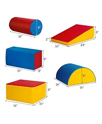 Akiudex 5-Piece Climb Activity Play Safe Foam Blocks