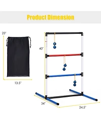 Ladder Ball Toss Game with Bolas, Score Tracker, and Carrying Bag