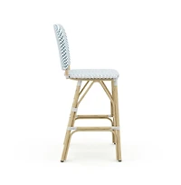 Enitial Star Adino Aluminum Woven Seat Patio Bar Chair (Set of 2