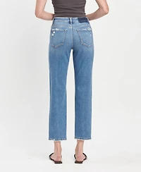Vervet Women's High Rise Tapered Ankle Straight Jeans
