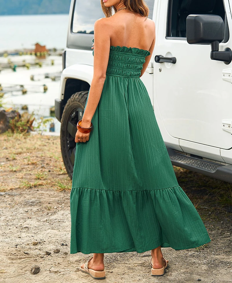 Cupshe Women's Light as Leaves Maxi Beach Dress