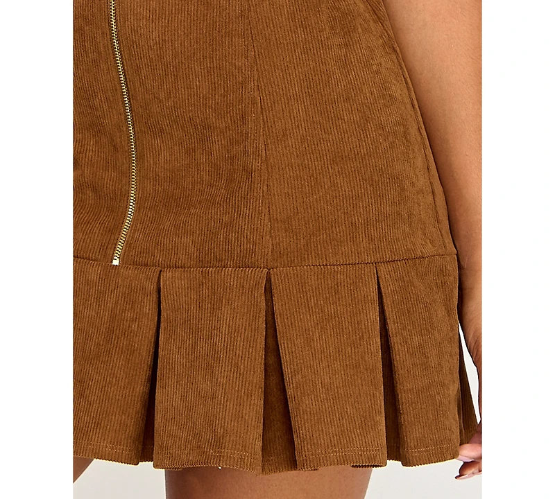 Seni & Cade Juniors' Sleeveless Collared Corduroy Dress