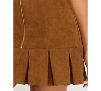Seni & Cade Juniors' Sleeveless Collared Corduroy Dress