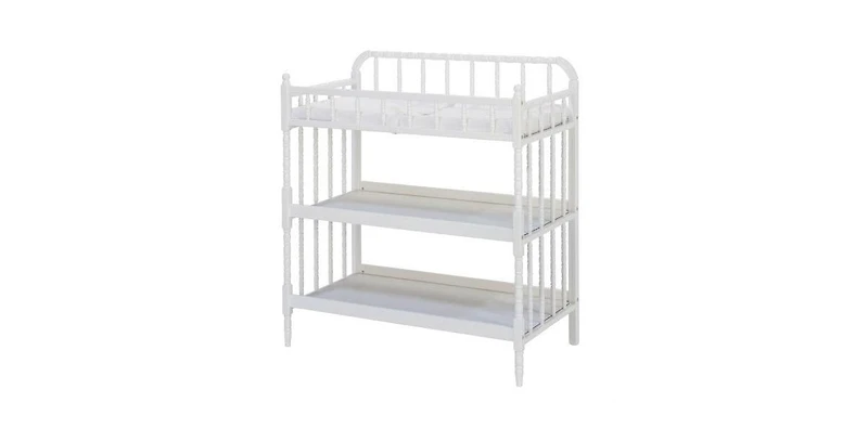 Slickblue Wood Changing Table with 1-Inch Waterproof Pad for Baby Diapering and Nursery Use