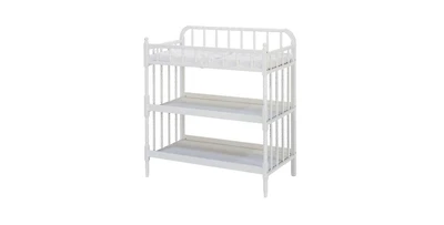 Slickblue Wood Changing Table with 1-Inch Waterproof Pad for Baby Diapering and Nursery Use