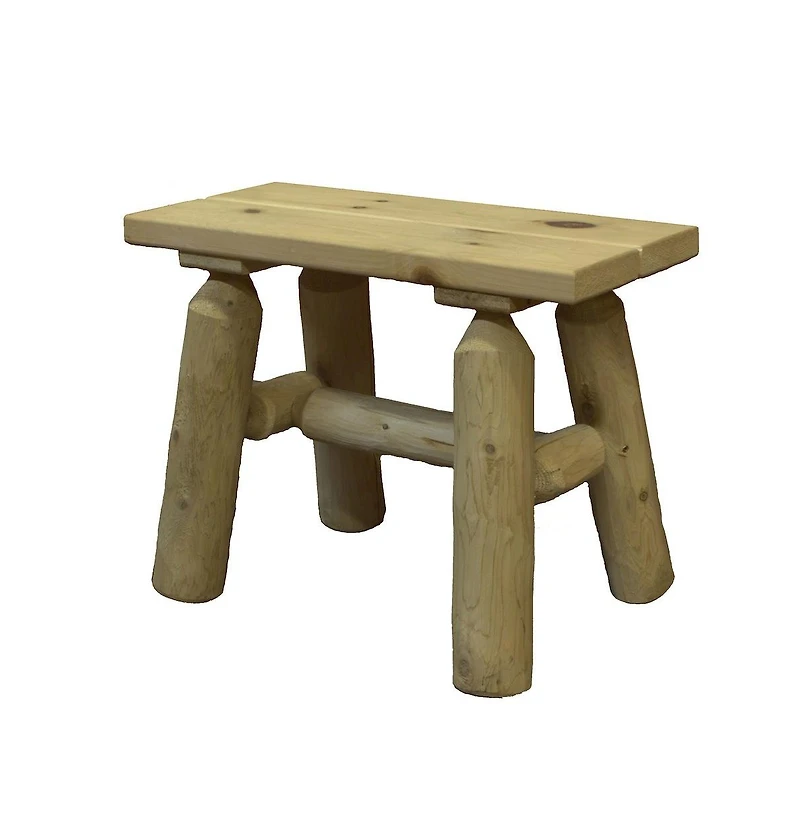 Contoured Comfort Cedar Log 23"" End Bench (pair)