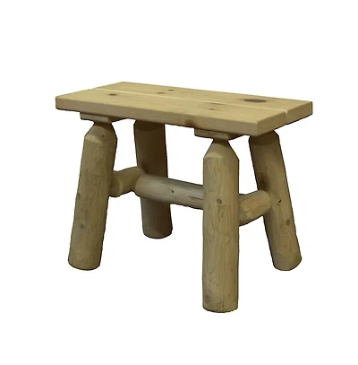 Contoured Comfort Cedar Log 23"" End Bench (pair)