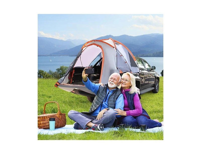 Akiudex Pickup Truck Tent for 5 to 6.7 ft Beds with Top Cover and Carry Bag
