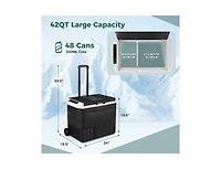Akiudex 12v car refrigerator 42qt with touch panel and removable divider