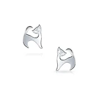 Bling Jewelry Set of 2 Siamese Sitting Cat Stud Earrings Sterling Silver Animal Pet Jewelry
