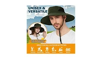 Multijoy Wide Brim Sun Hat, Upf 50+ Uv Protection Waterproof Packable Bucket Hat for Men & Women, Fishing Hiking Beach Garden
