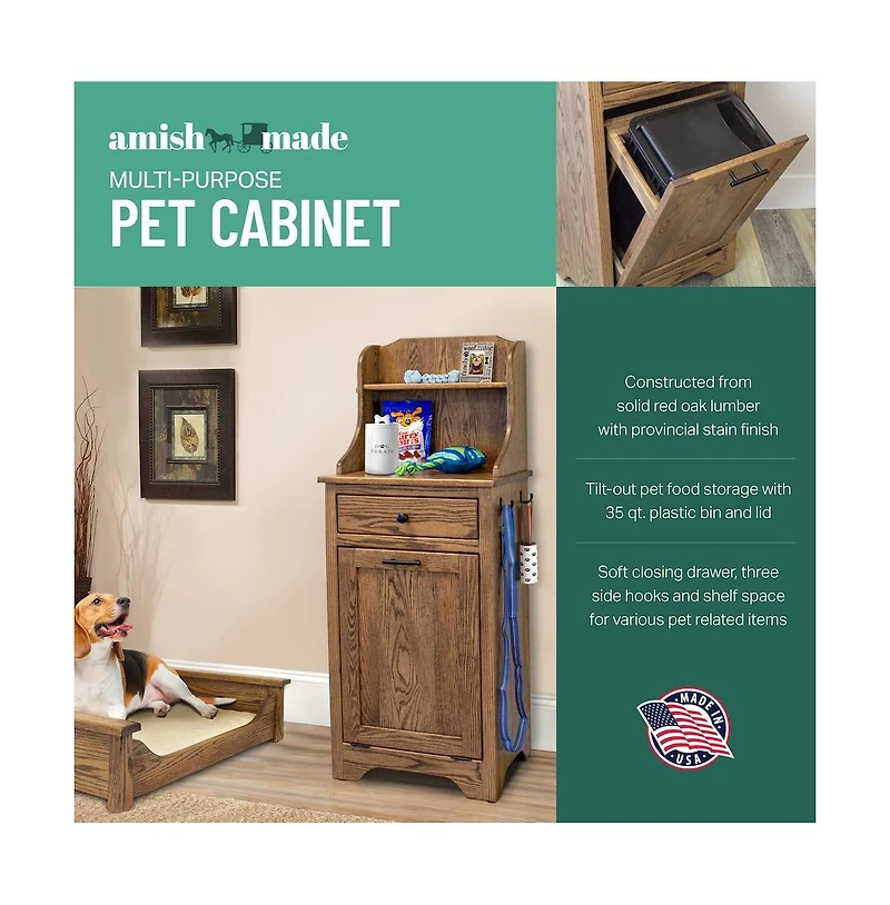 American Furniture Classics Multi Purpose Pet Cabinet With Tilt Out