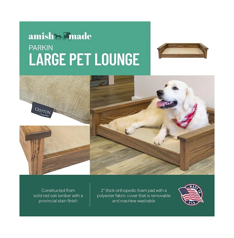 American Furniture Classics Parklin Large Pet Lounge With Pad