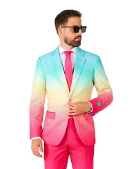 OppoSuits Men's Valentine's Day Suits - Hearts And Rainbow Print Outfits Love Theme Party Fade