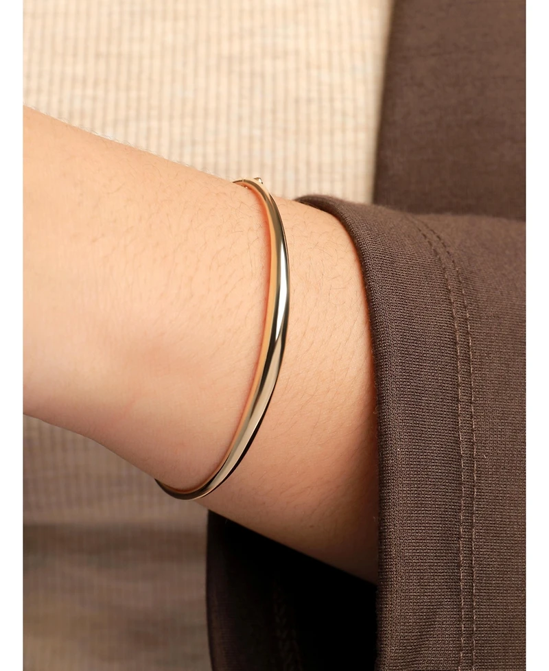 Devata Dome Bangle Bracelet in 14K Gold, Fits Small Wrist, approx. 3.6 grams