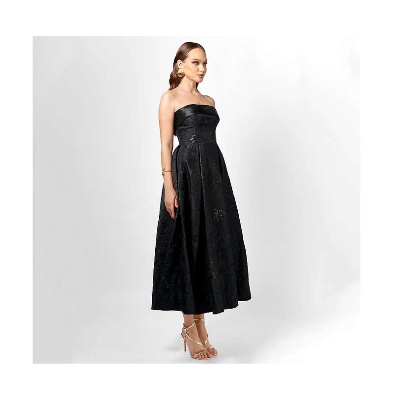 Bariano Women's Alanna Jacquard A Line Midi