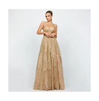 Bariano Women's Brylee Glitter Ball Gown