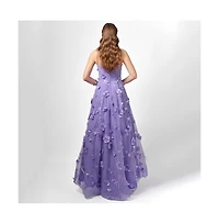 Bariano Women's Ila Strapless Hi Lo Gown