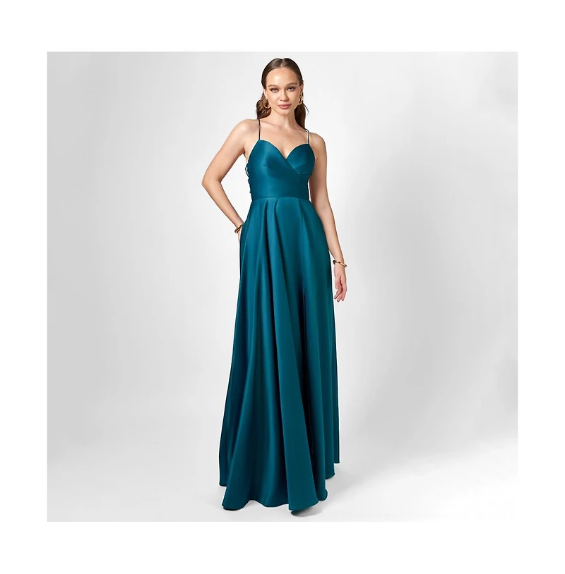 Bariano Hanna Open Back A Line Gown