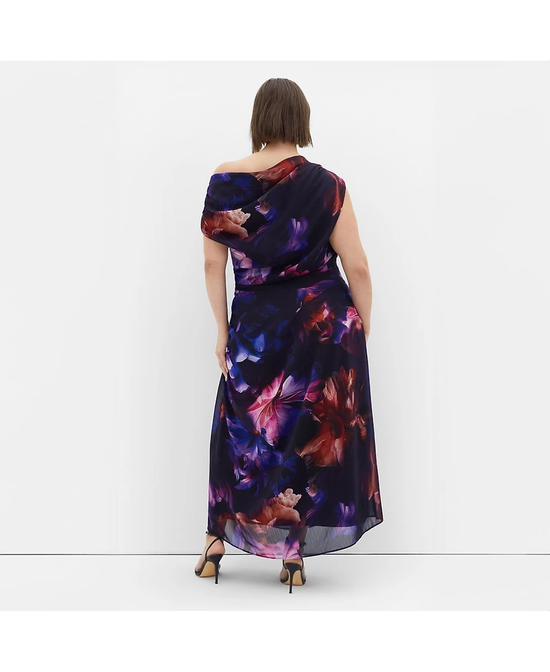 City Chic Women's Plus Vivid Print Maxi Dress