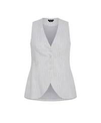 City Chic Plus Jaz Print Vest