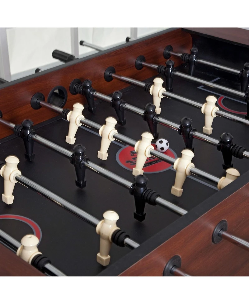 Slickblue Game Time Foosball Table with 4 Soccer Balls for Home or Game Room Fun