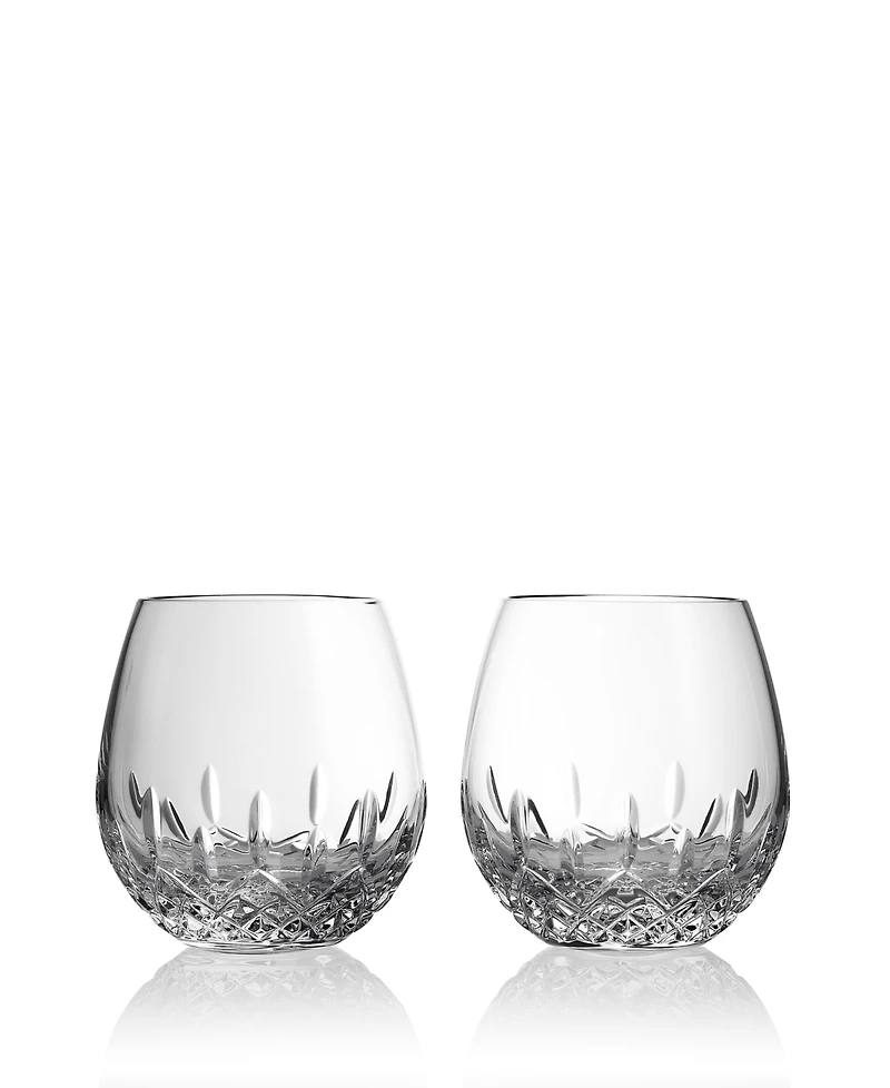 Waterford Lismore Essence Stemless Light Red Wine 13.5oz, Set of 2