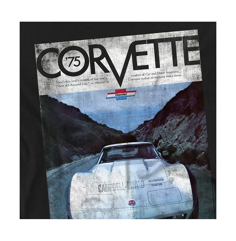Logovision Men's Chevy Corvette 75 Poster T-Shirt