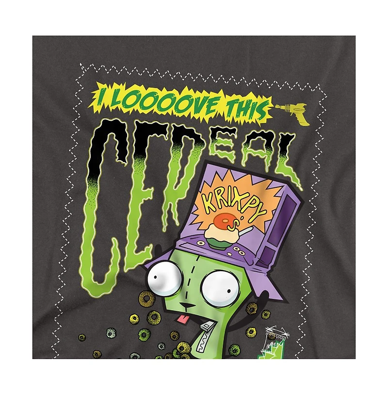 Logovision Men's Invader Zim Gir's Krixpy Cereal T-Shir