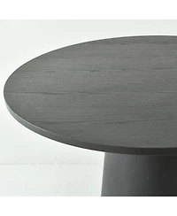 3-Piece 35 Inch Round Dining Table Set with 2 Velvet Chairs, Space-Saving Kitchen & Room Furniture for Small Spaces-Maison Boucle