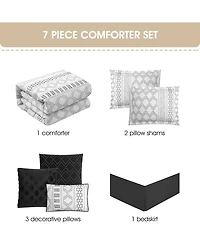 Stratford Park Ariana Geometric 7-Pc. Comforter Set