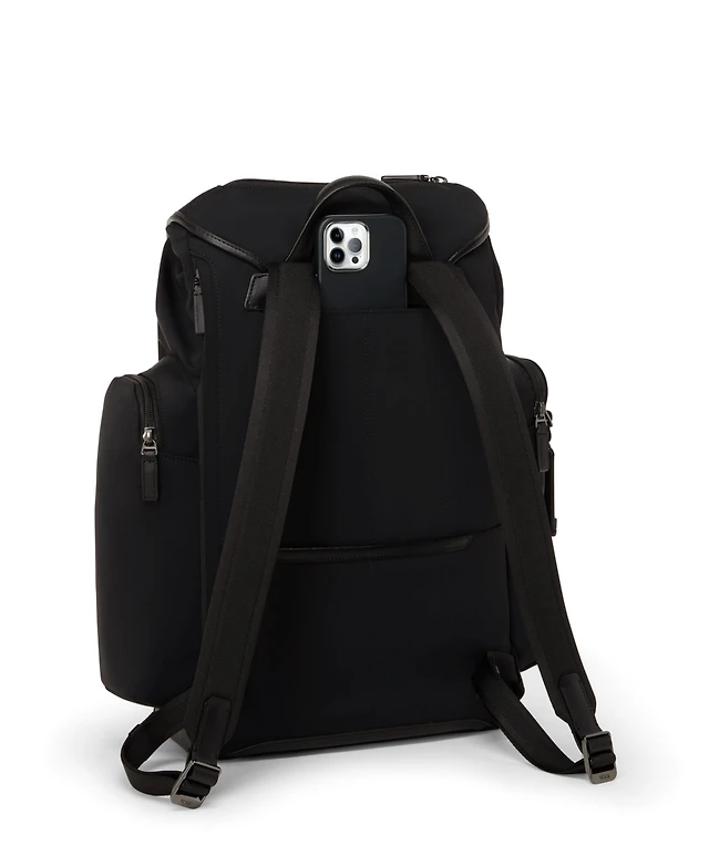 New Blair studded front flap backpack Handmade Leather City Backpack - Black Gothic Studded  main image 2