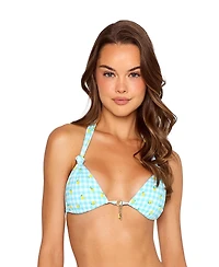 Beach Bunny Swimwear Women's Limoncello Spritz Halter Bikini Top