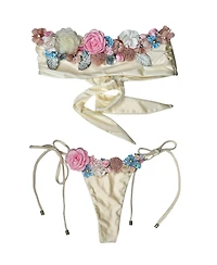 Beach Bunny Swimwear Women's Secret Garden Bandeau Bikini Top