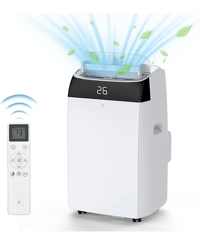 12,000 Btu Portable Air Conditioner - Built-in Dehumidifier & Fan, 3-in-1 Led Display Unit, Remote Control, Ideal for Home, Office, Dorm & Rv