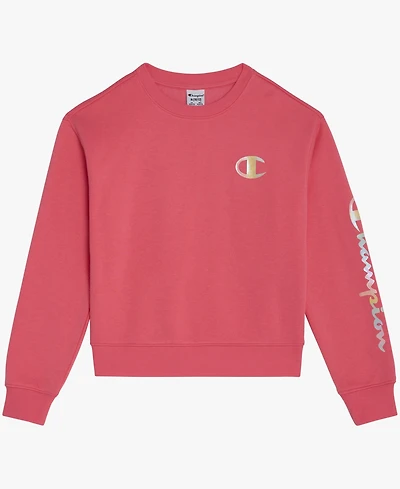 Champion Big Girls Pullover Crewneck Sweatshirt