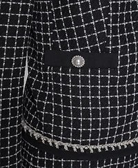 Karl Lagerfeld Paris Women's Embellished Tweed Jacket