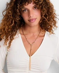 I.n.c. International Concepts Chain Tassel Lariat Necklace, 20" + 3" extender, Macy's Exclusive