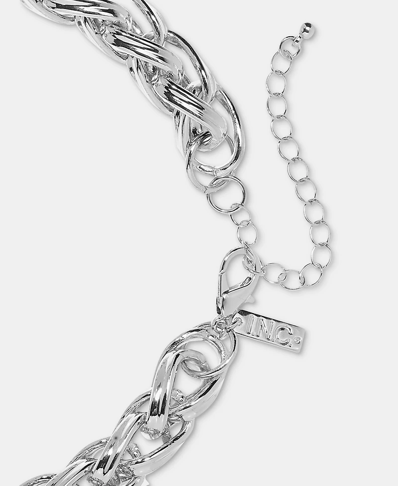 I.n.c. International Concepts Crystal Chain Link Collar Necklace, 15-1/2" + 3" extender, Macy's Exclusive