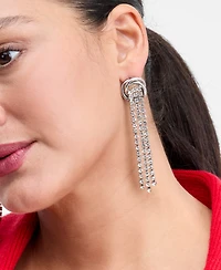 I.n.c. International Concepts Crystal Tassel Knot Statement Earrings, Macy's Exclusive