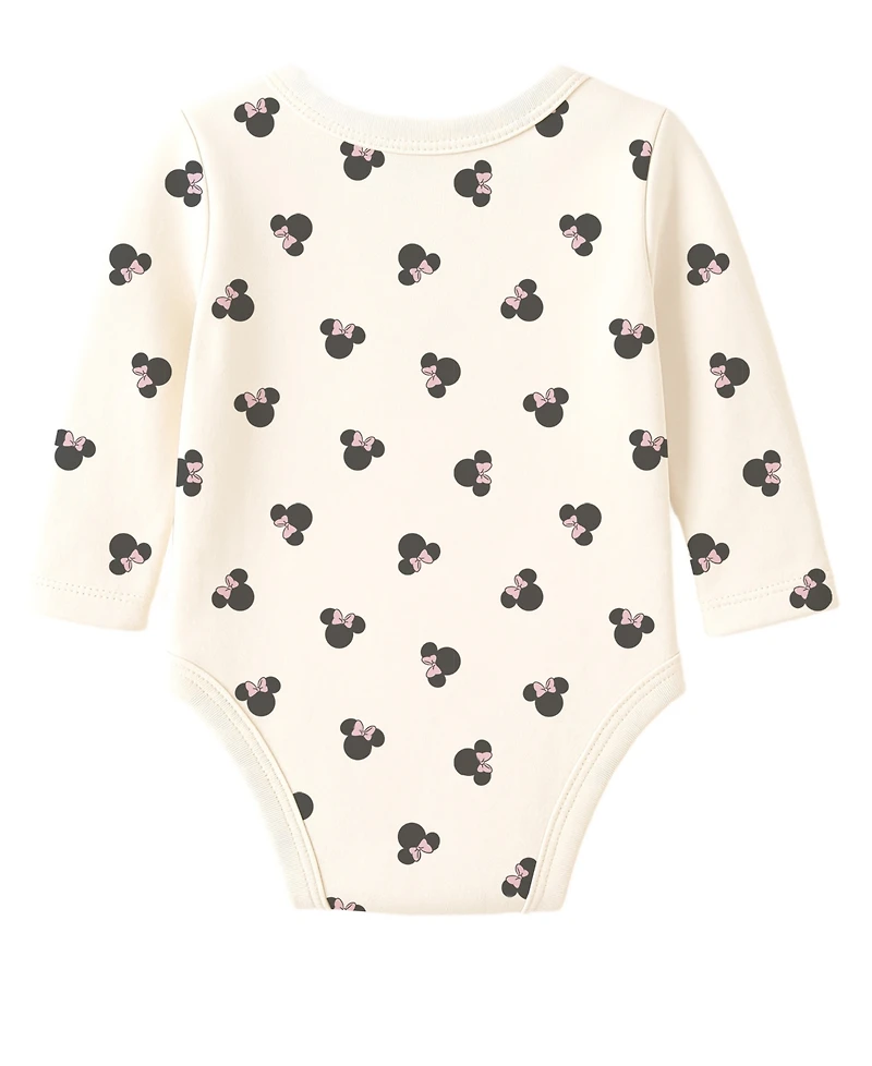 Disney Baby Girls 3-Piece Minnie Bodysuit, Creeper Pant and Headband Set