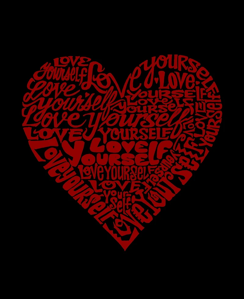 La Pop Art Plus Love Yourself Word T-Shirt