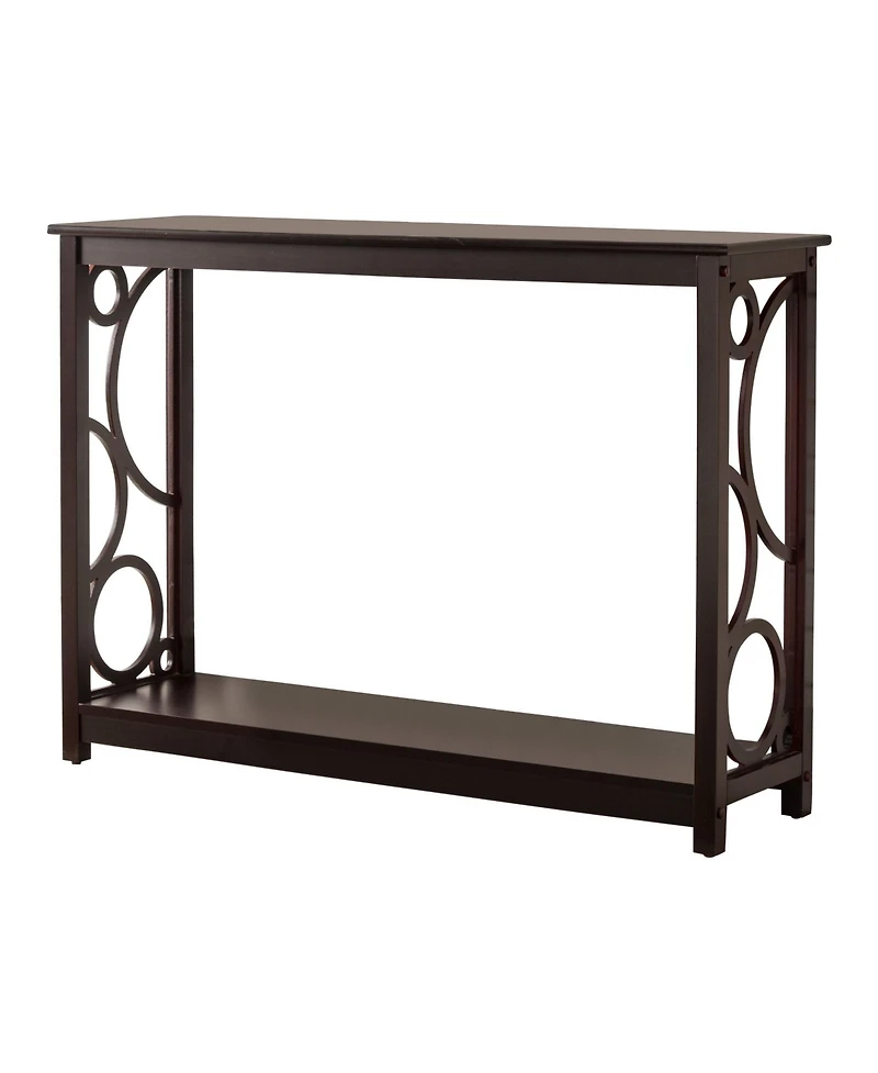 Kings Brand Furniture Stodart Wood Entryway Sofa Console Table with Storage Shelf for Hallway, Foyer, Living Room, Dark Cherry