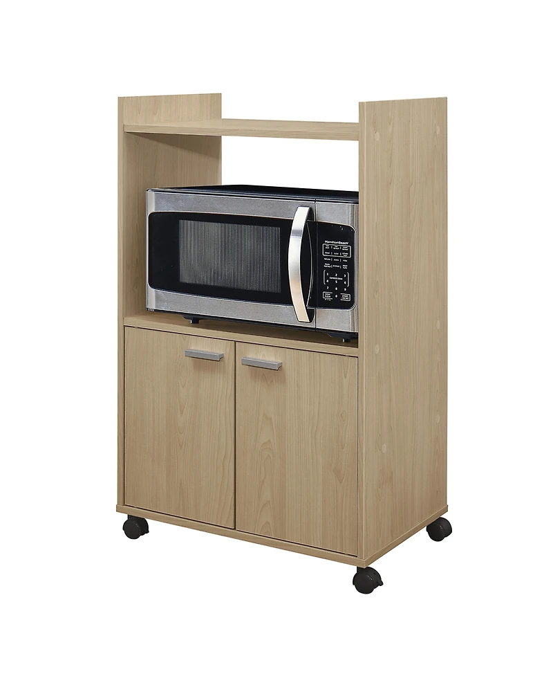 Kings Brand Furniture Ayla 2-Door Kitchen Microwave Cart