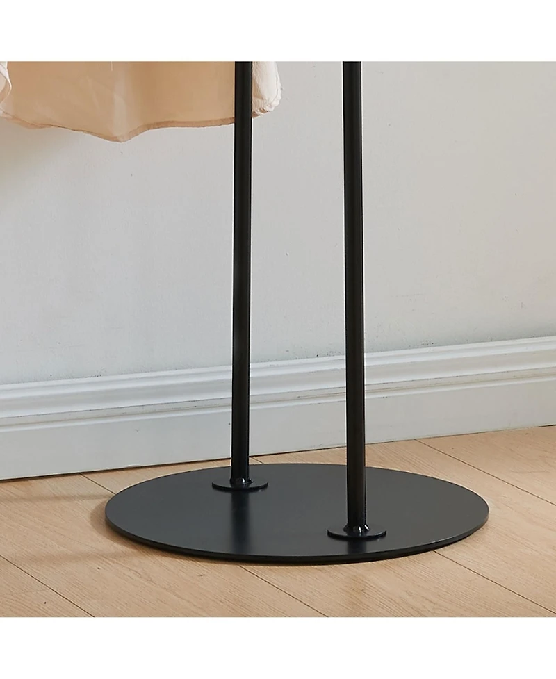 Kings Brand Furniture Cheska Suit Valet Stand with Circular Frame Perfect for Bedrooms & Entryways