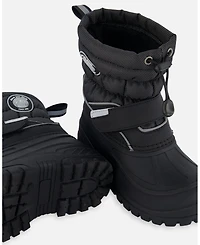 Deux par Kids Unisex Winter Boots Solid Black - Toddler|Child